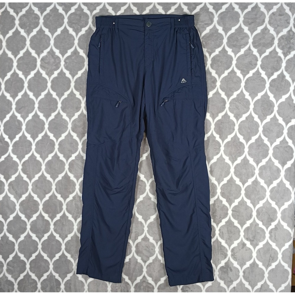 Haimont Hiking Cargo Pants Men Size Small Blue Lightweight Stretch Zip Pocket